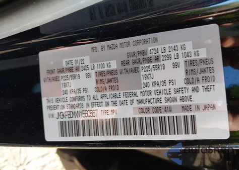 2022 Mazda Cx-5 2.5 S Premium z USA, uszkodzony, nr VIN JM3KFBDMXN1560567